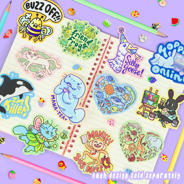 Friend to Frogs Amphibian and Toads Vinyl Sticker