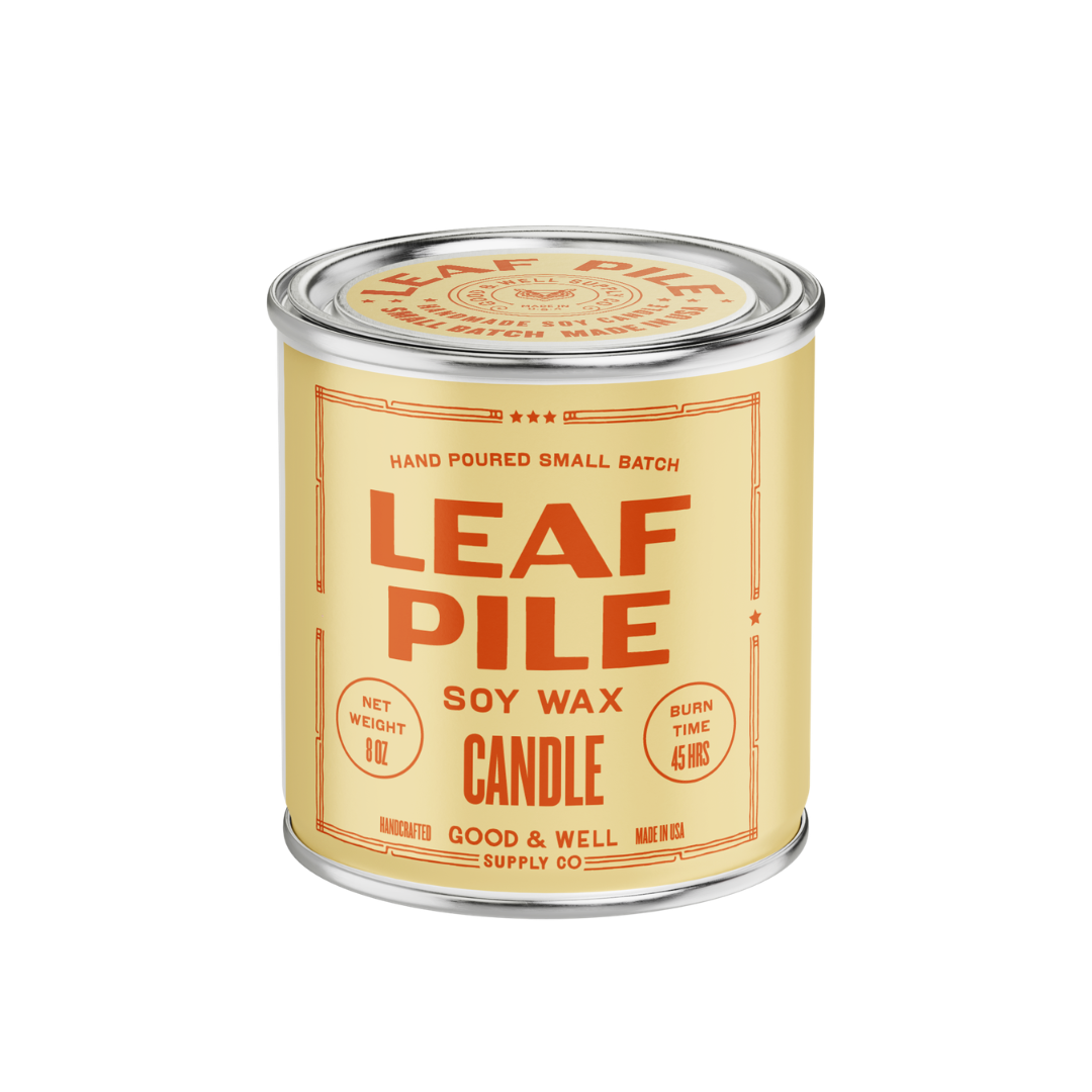 Leaf Pile Soy Candle - 1/2 Pint / Cotton Wick