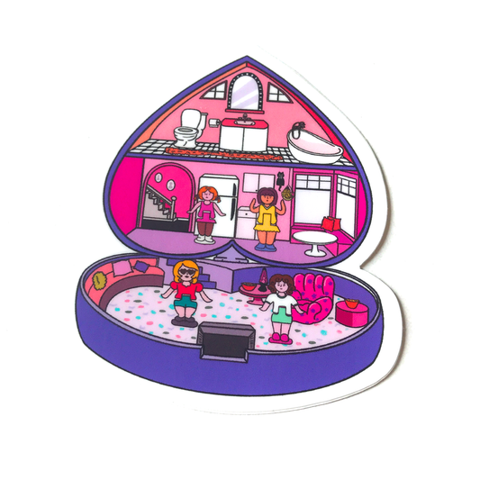 Purple Polly Pocket sticker