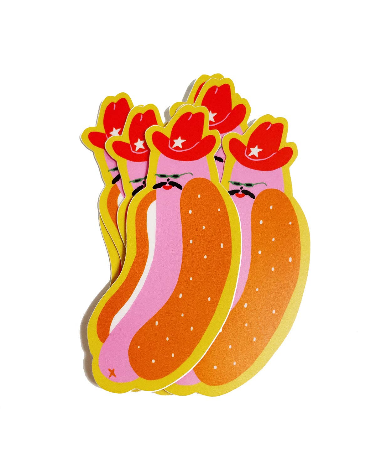 Cowboy Hotdog Sticker