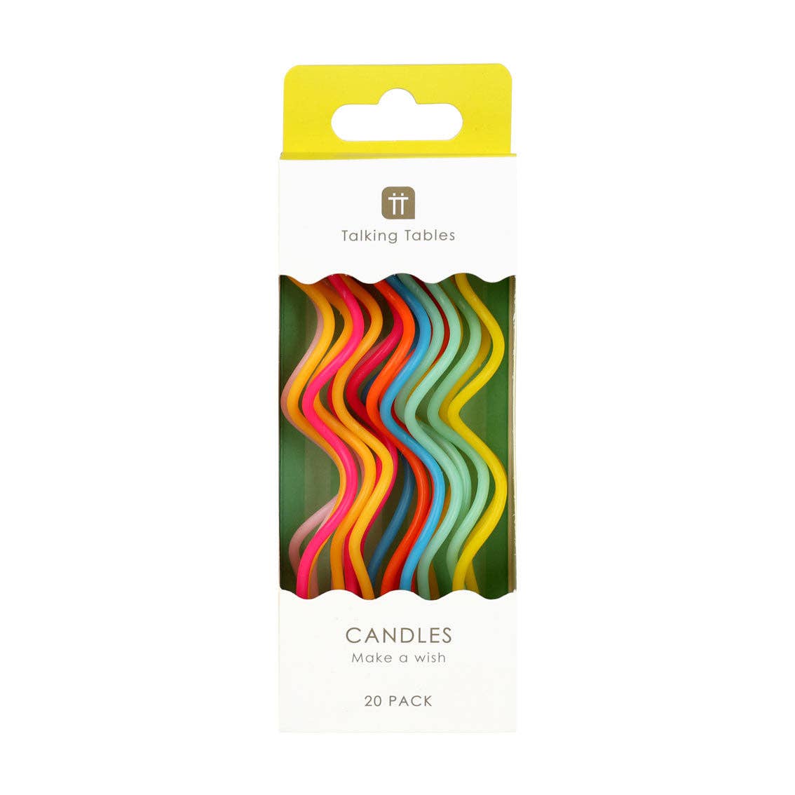 Rainbow Twisted Birthday Candles - 20 Pack