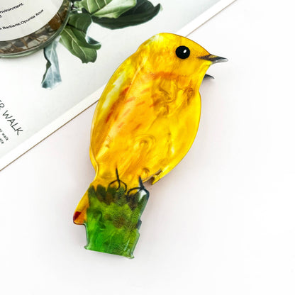 Yellow Bird Hair Claw Clip