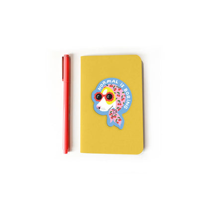 Normal is Boring Dog Vinyl Sticker