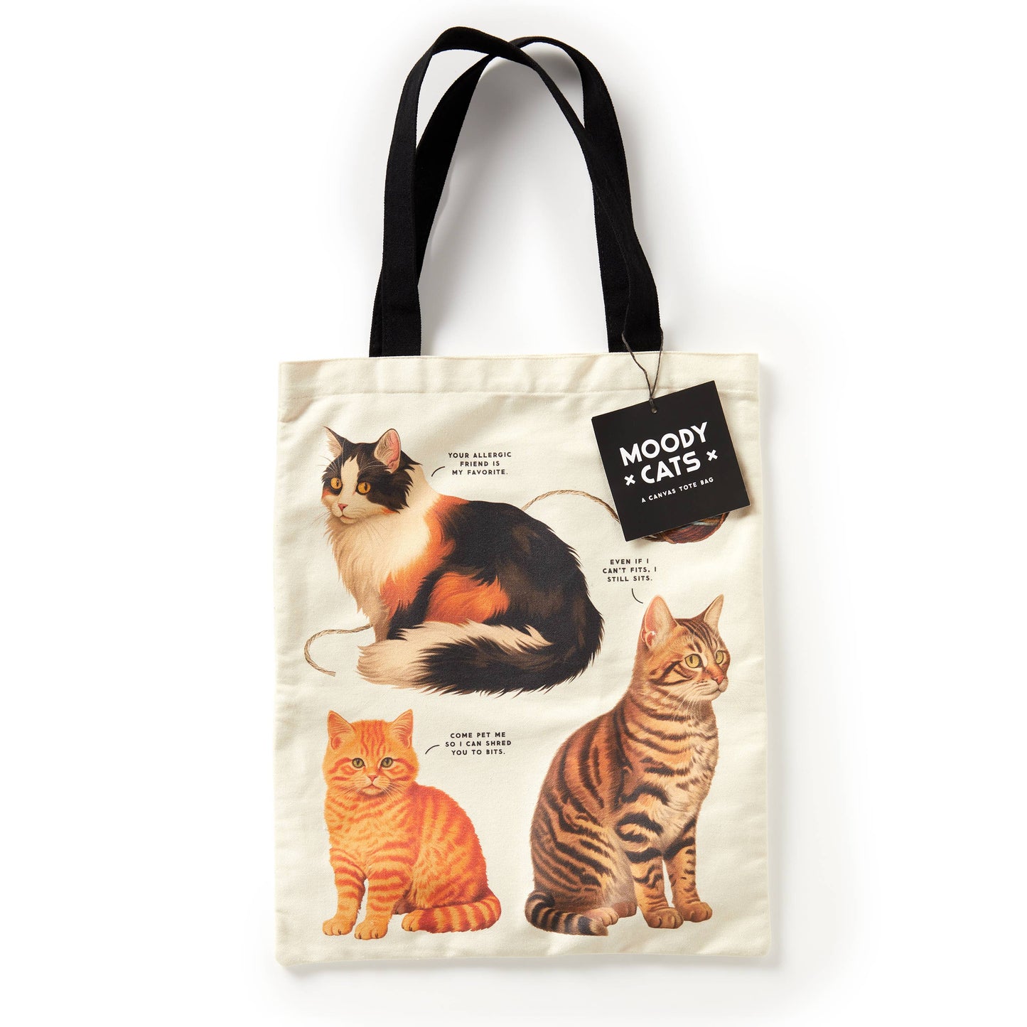 Brass Monkey Moody Cats Canvas Tote