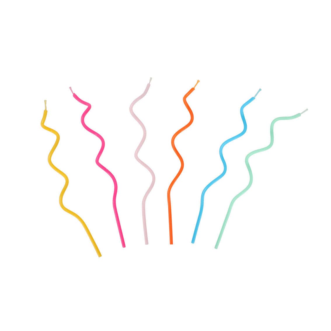 Rainbow Twisted Birthday Candles - 20 Pack