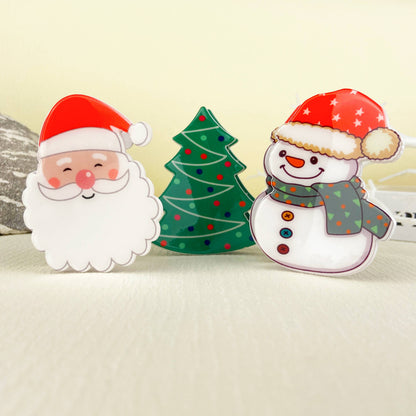 Snowman Hair Claw Clip