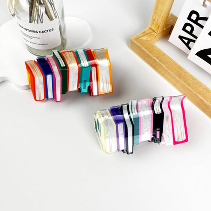 Stack of Books Hair Claw Clip