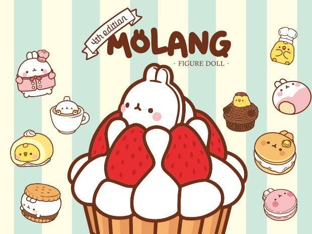 Molang Cafe Dessert Random Figurine Toy Box
