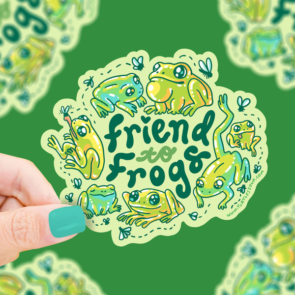 Friend to Frogs Amphibian and Toads Vinyl Sticker
