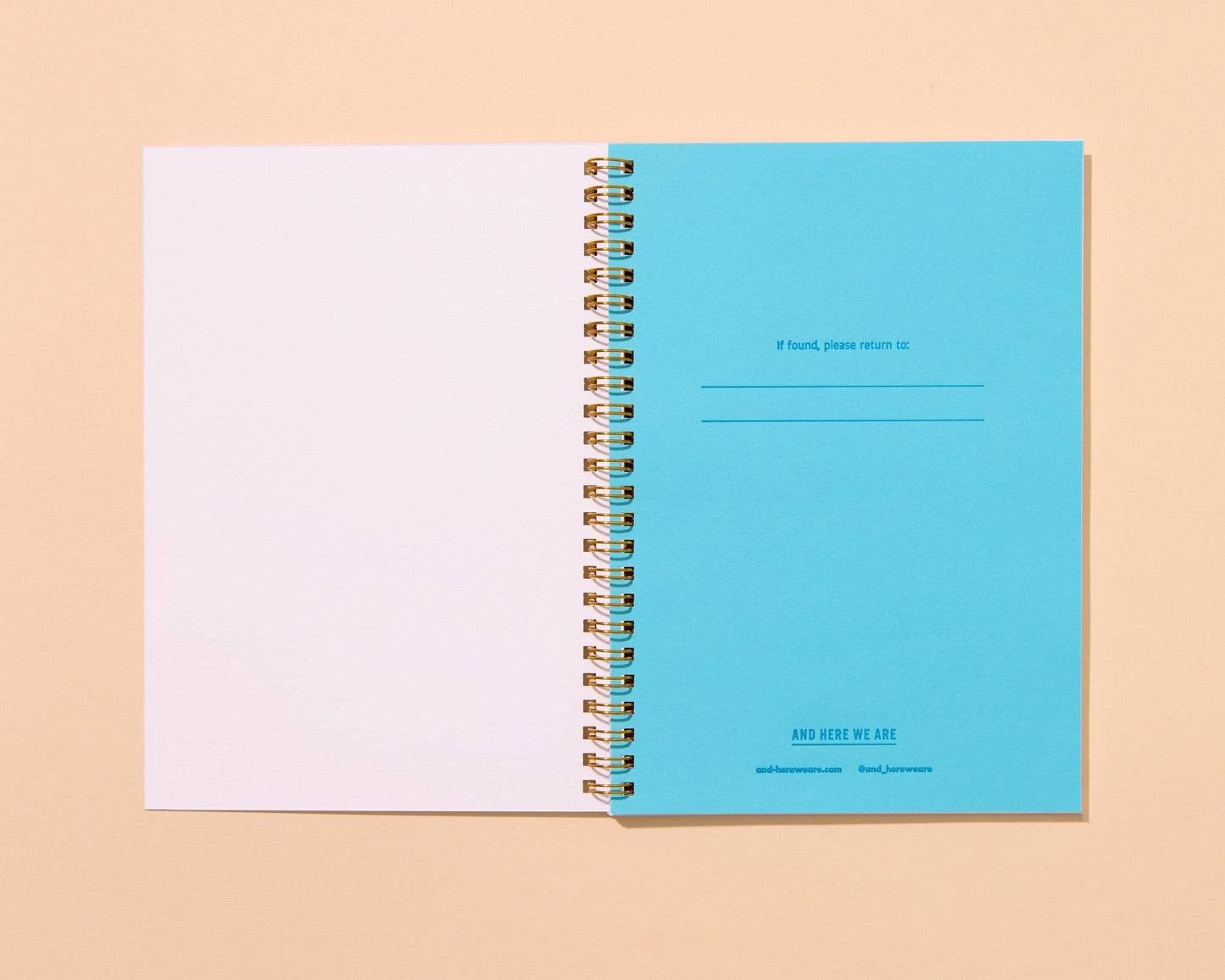 Letterpress A5 Lined Spiral Notebook—Flying Ducks