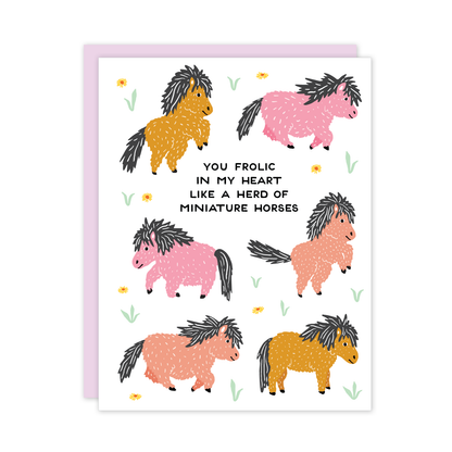 Miniature Horses Love Card