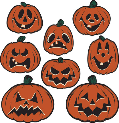 Vintage Halloween Pumpkin Cutouts, 6½"-9½", 8 per package