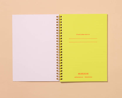 Letterpress A5 Lined Spiral Notebook—Diet Soda