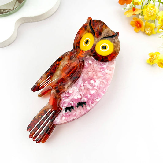 Owl Hair Claw Clip