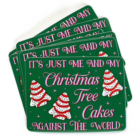 It's Just Me and My Christmas Tree Cakes Xmas Vinyl Sticker
