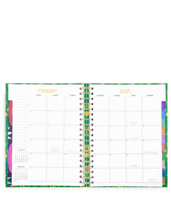 Green Tulips 12 Month Soft Cover Large Planner