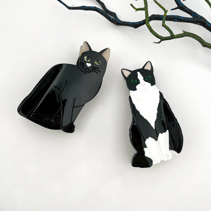 Black Cat Hair Claw Clip