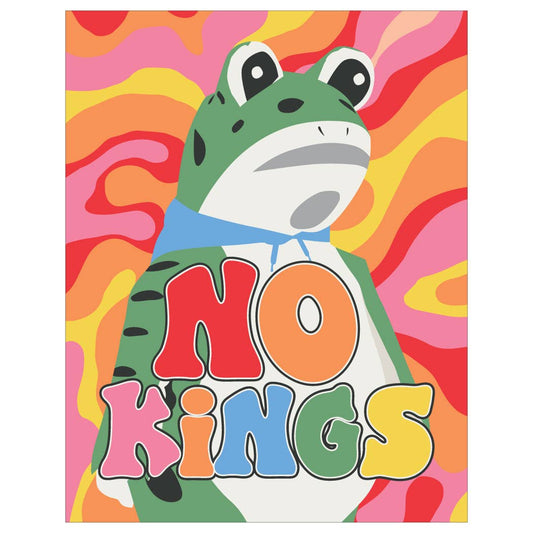 No Kings Inflatable Frog Magnet