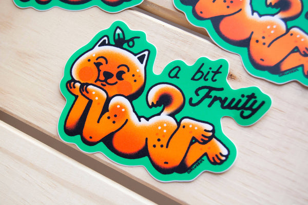 A Bit Fruity Doggy  - 3" Vinyl Sticker
