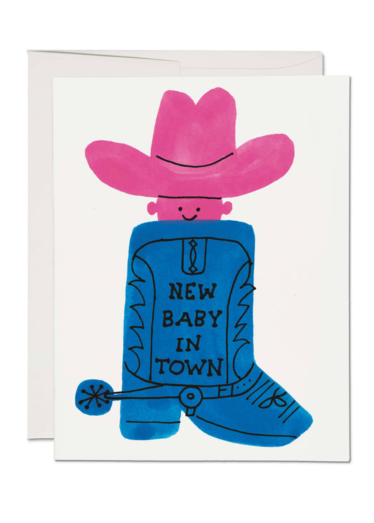 New Baby In Town greeting card