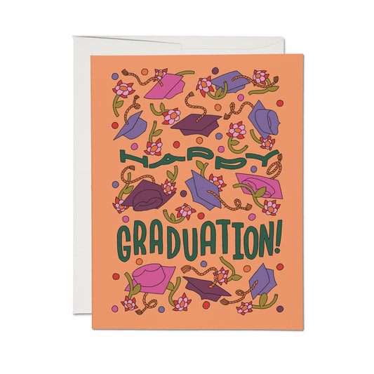 Cap Toss greeting card