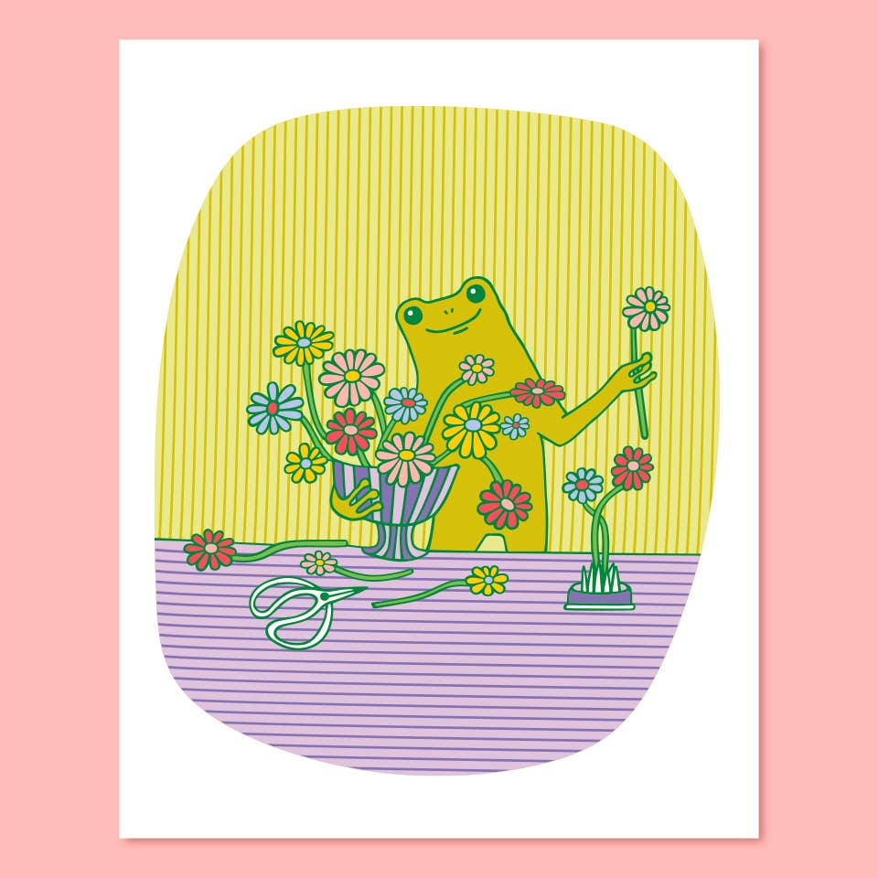 Flower Froggy Print - 8 x 10
