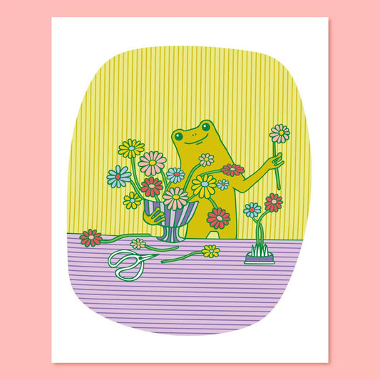Flower Froggy Print - 8 x 10