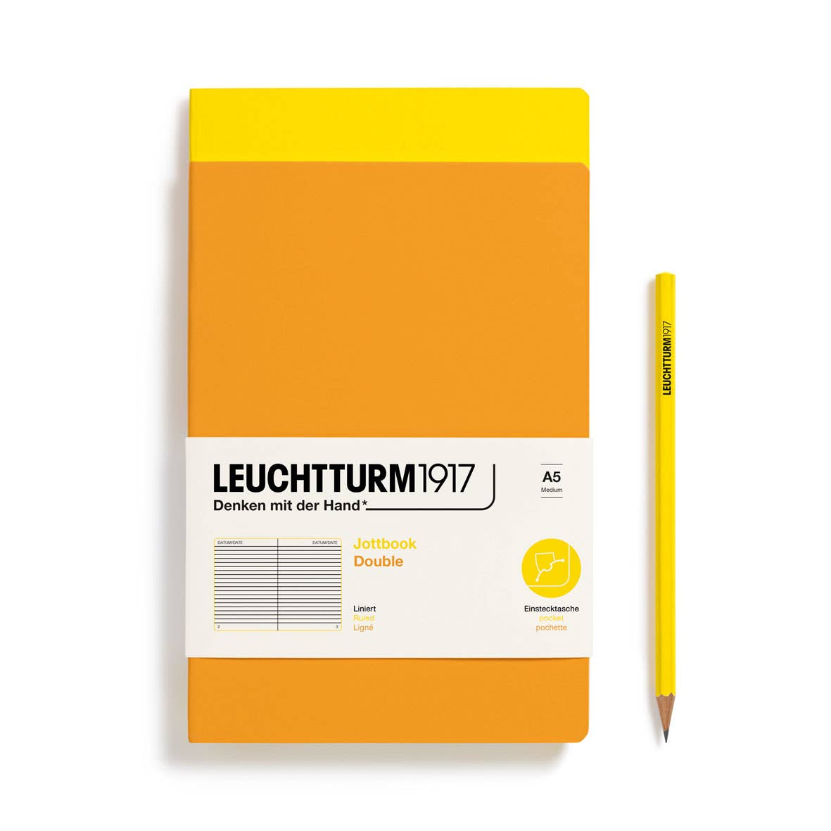 Jottbook A5 - Pack of 2: Lemon & Rising Sun / Medium / Plain