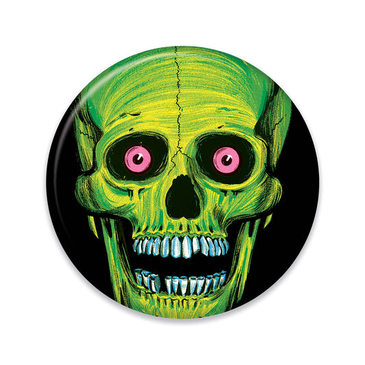 Vintage Halloween Skull 2" Button