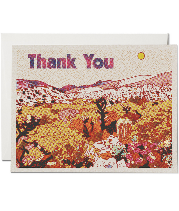 Desert thank you card