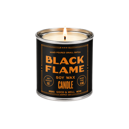 Black Flame Soy Candle - Halloween Collection: 1/2 Pint