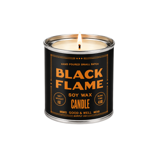 Black Flame Soy Candle - Halloween Collection: 1/2 Pint