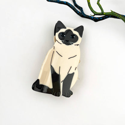 Black Cat Hair Claw Clip