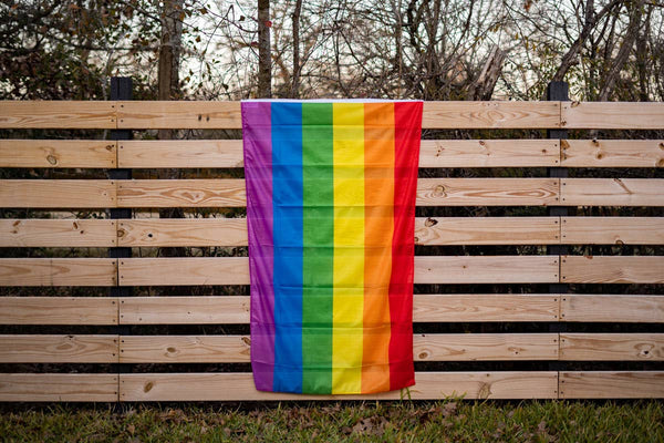 Rainbow LGBTQ Pride Flag: (L) 3ft x 5ft with Grommets