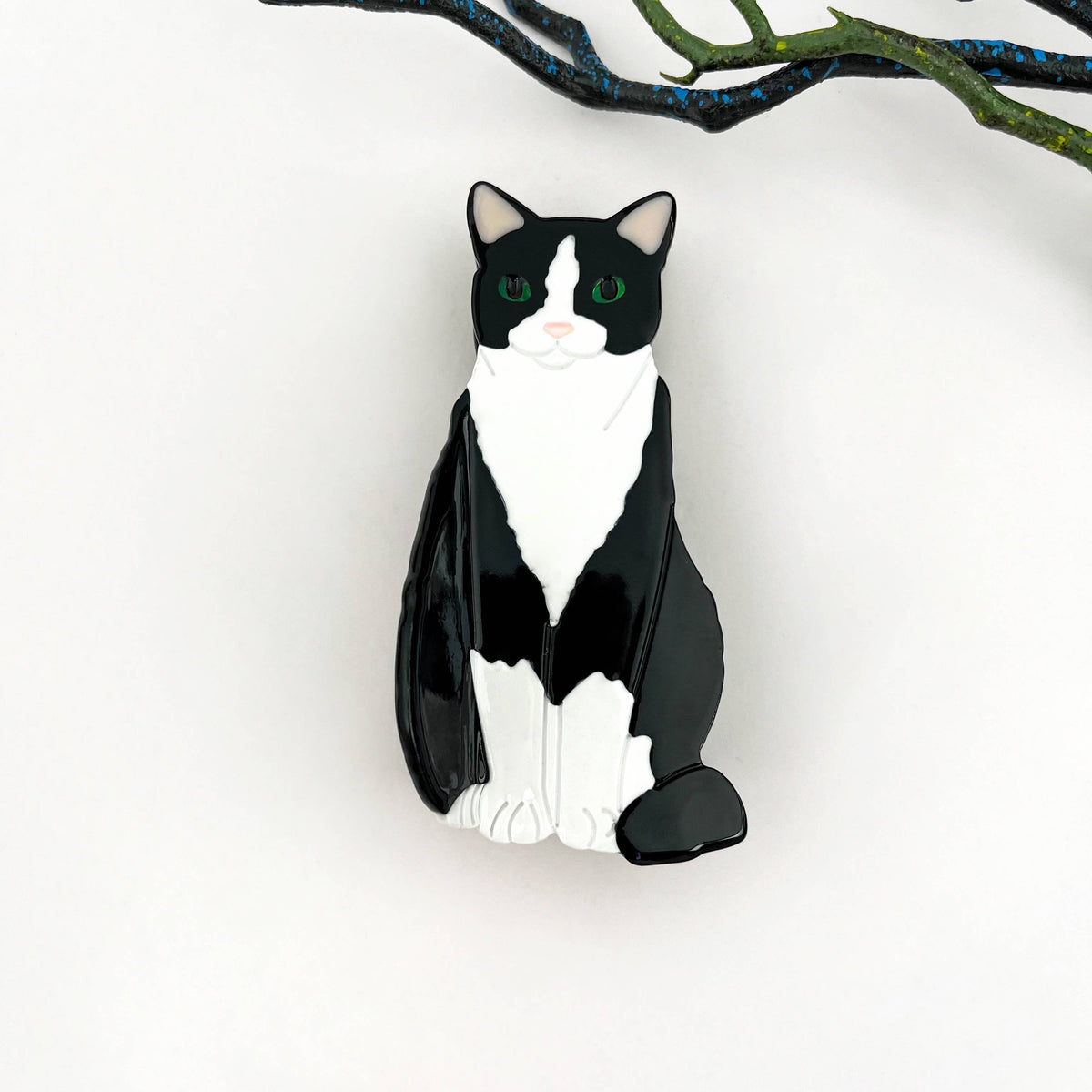 Black Cat Hair Claw Clip