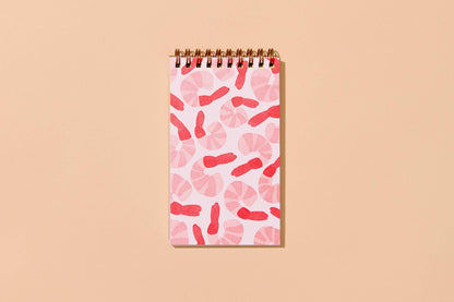 Shrimp Cocktail Letterpress Pocket-size Spiral Notebook