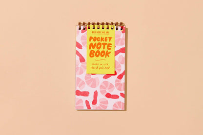 Shrimp Cocktail Letterpress Pocket-size Spiral Notebook