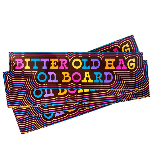 Bitter Old Hag On Board Vinyl Sticker