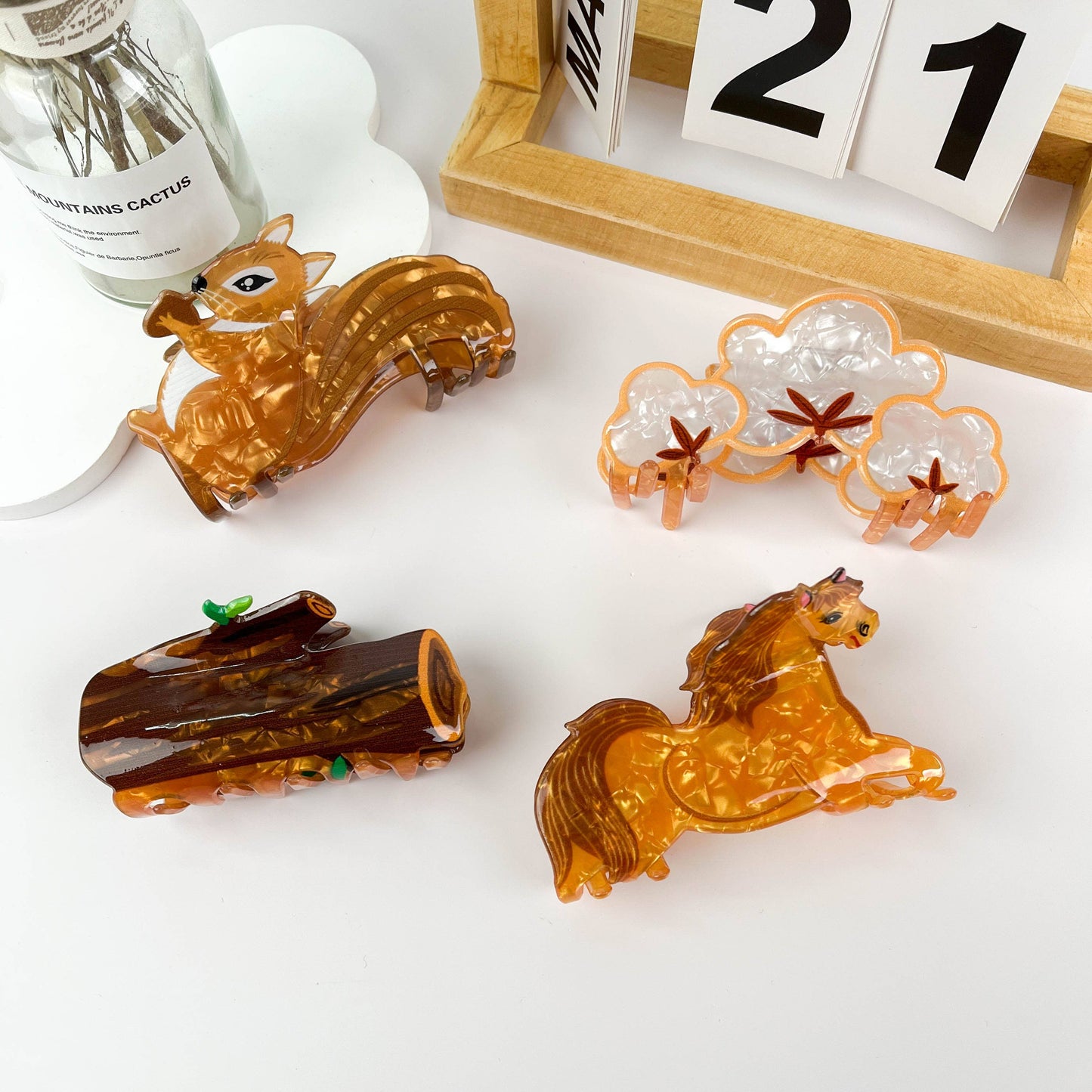 Squirrel Hair Claw Clip