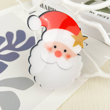Snowman Hair Claw Clip