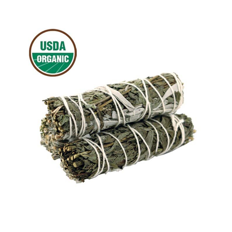 Smudge Stick - White Sage & Mugwort (4 in.)