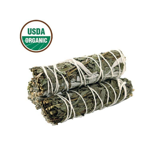 Smudge Stick - White Sage & Mugwort (4 in.)