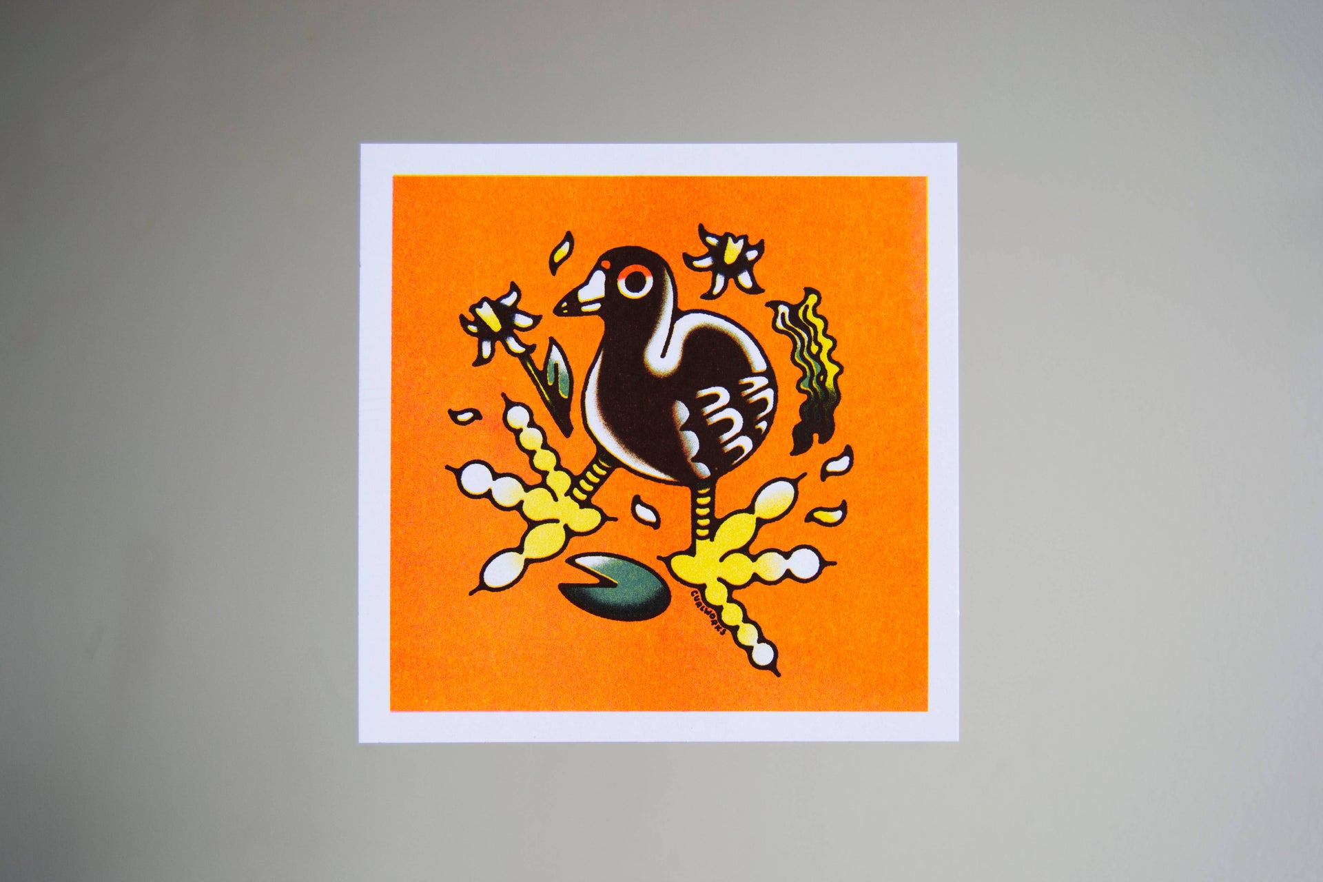 American Coot - 5x5" Risograph Print