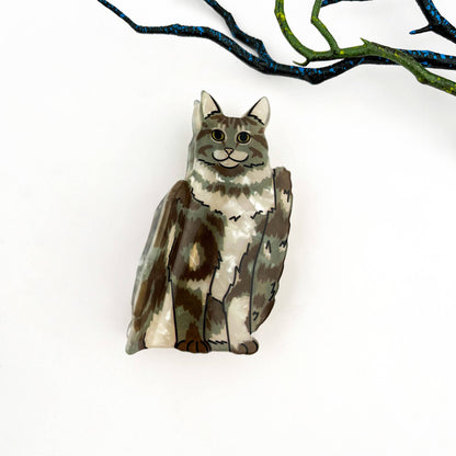 Black Cat Hair Claw Clip