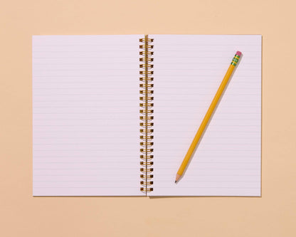 Gingham Picnic Letterpress A5 Spiral Notebook