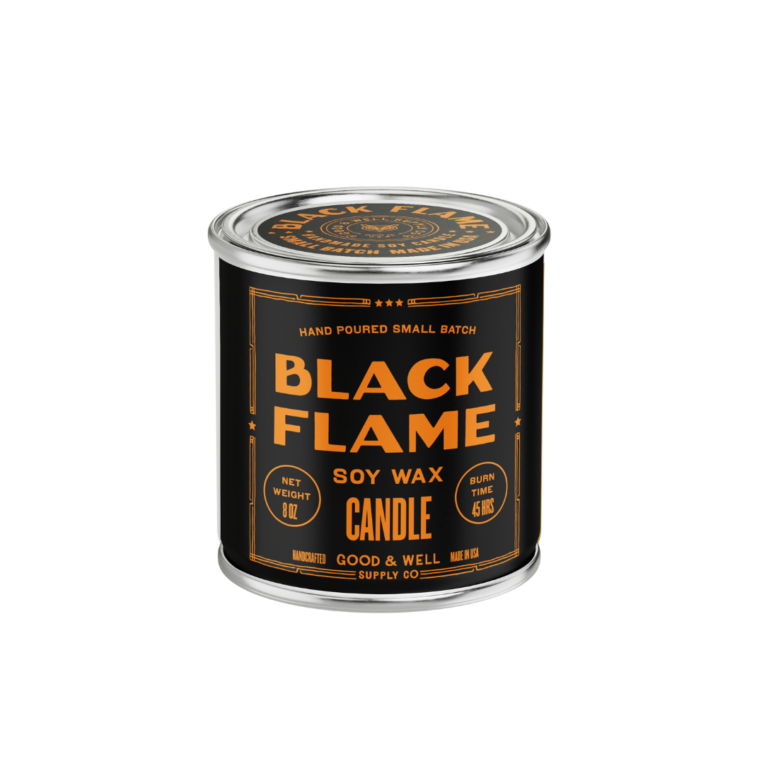 Black Flame Soy Candle - Halloween Collection: 1/2 Pint