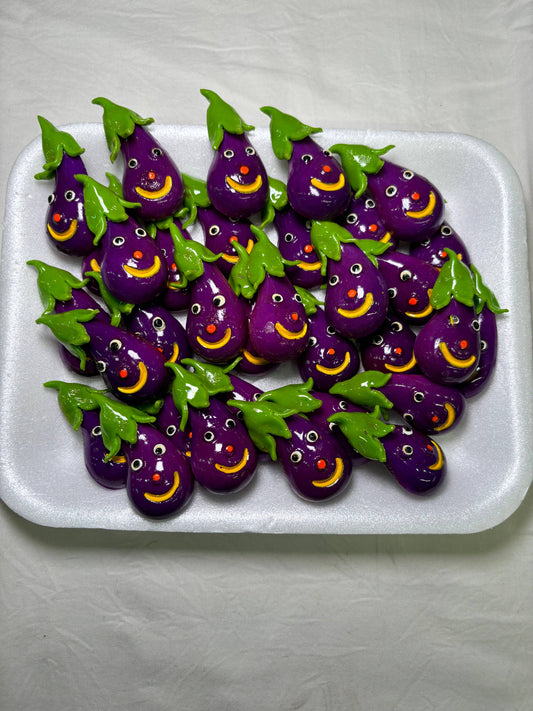 Happy Eggplant Kitchen Magnet