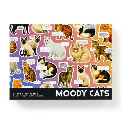 Brass Monkey Moody Cats 1000 Piece Puzzle