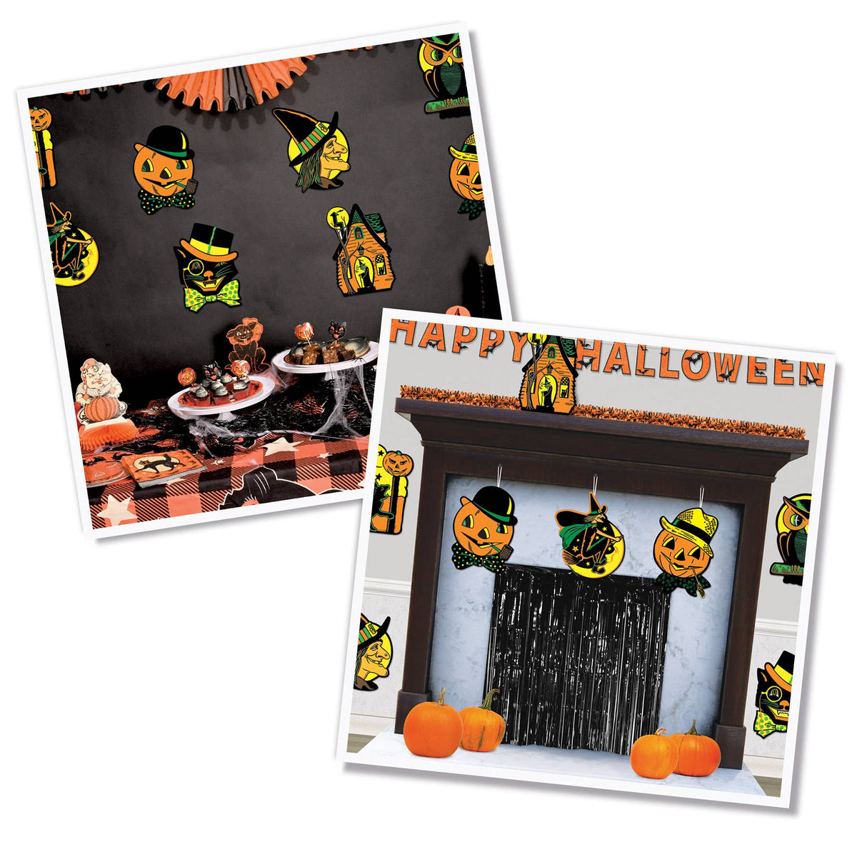 Halloween Cutouts, 8½"-9¼", 4 per package, Assortment varies