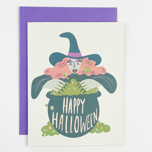 Happy Halloween Witch Card